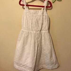Girls cherokee eyelet white dress 6- 6x